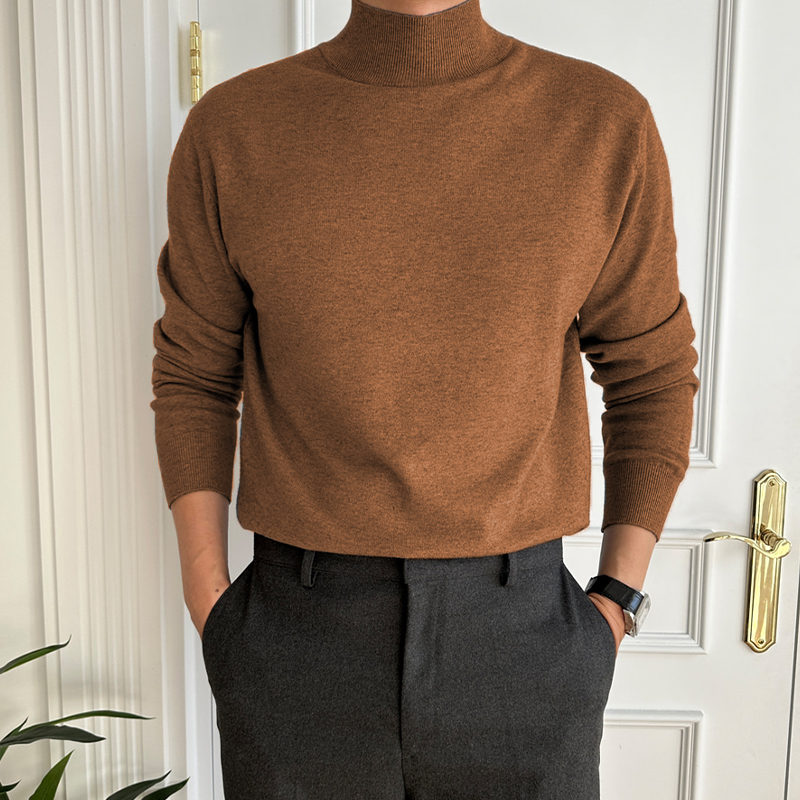Gentleman's Elegant Turtleneck Wool Sweater