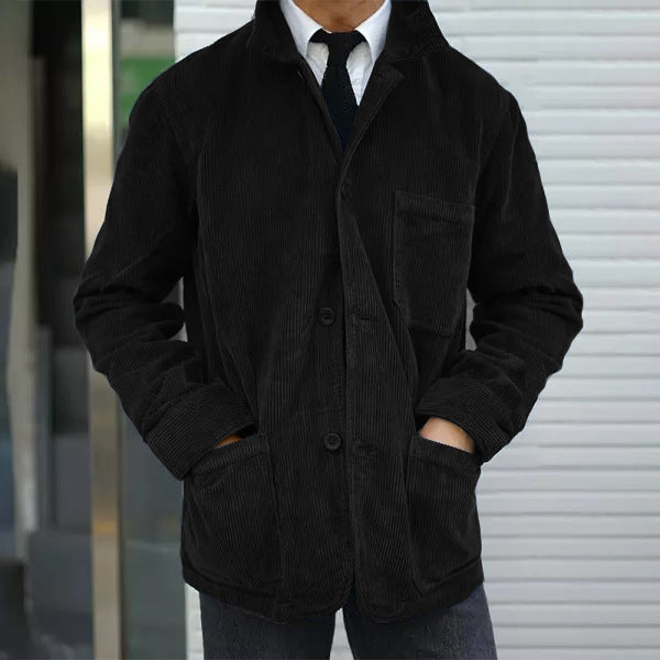 Men's Vintage Minimalist Corduroy Multi-Pocket Casual Jacket