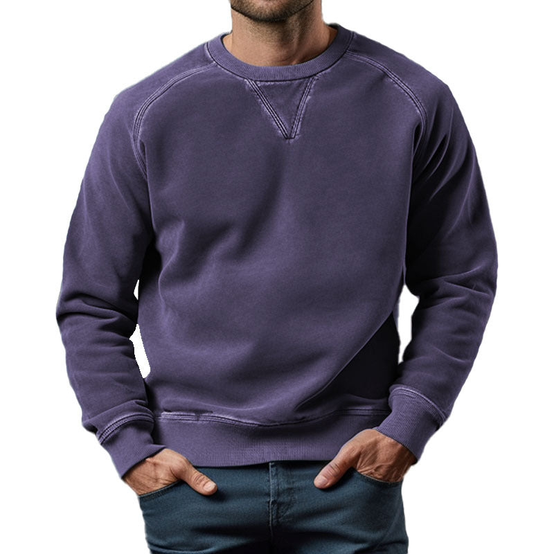Men's Vintage Washed Crew Neck Sweatshirt