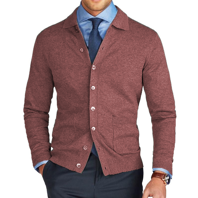 Men's Classic Lapel Pocket Knit Cardigan ( NEW )