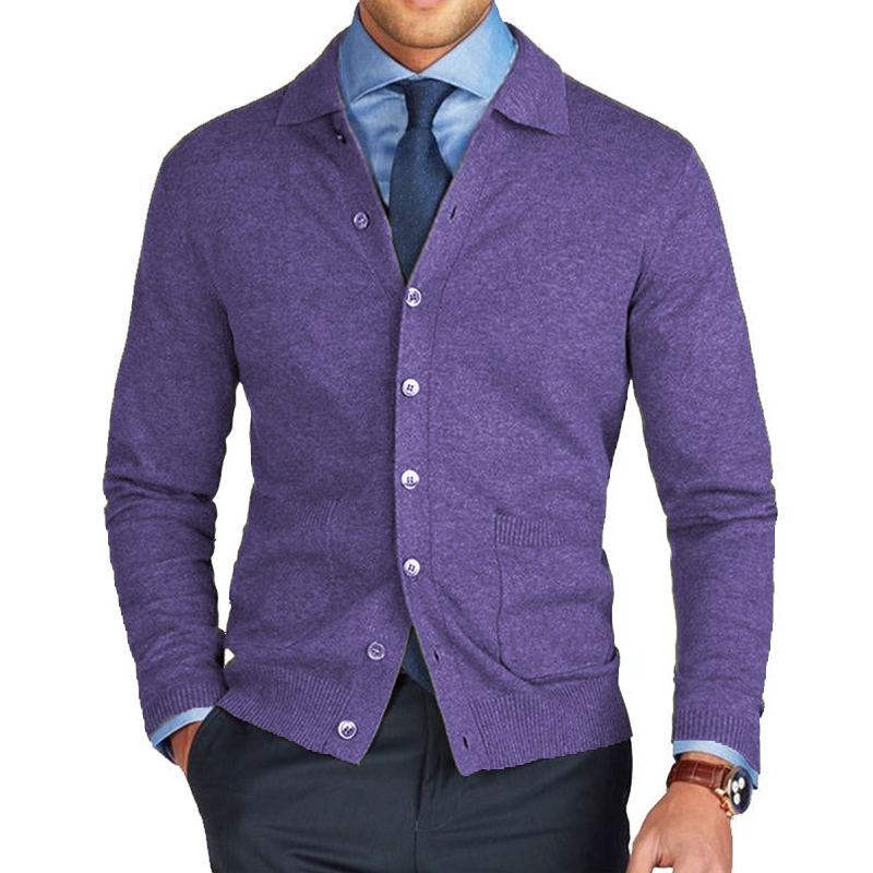 Men's Classic Lapel Pocket Knit Cardigan ( NEW )