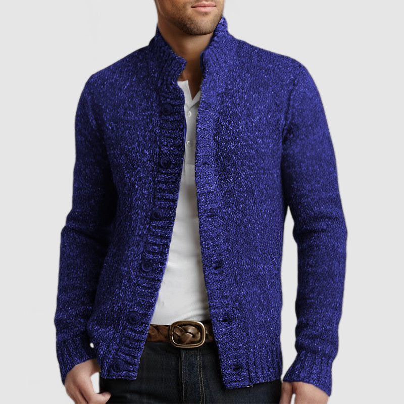 Men's Casual Stand Collar Button Knitted Cardigan