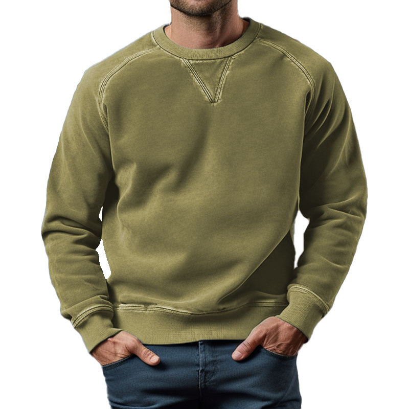 Men's Vintage Washed Crew Neck Sweatshirt