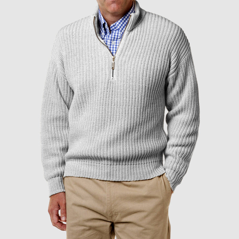 Men's Cashmere Business Casual Zipper Sweater